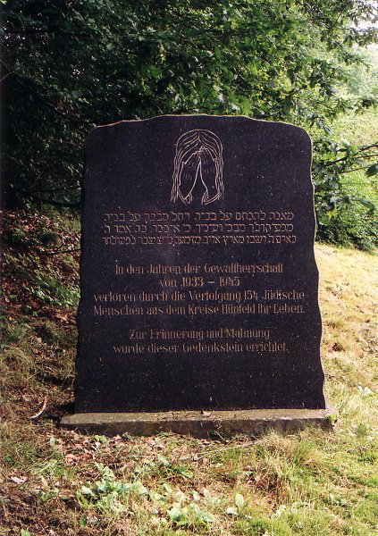 Gedenkstein auf dem jüdischen Friedhof Burghaun